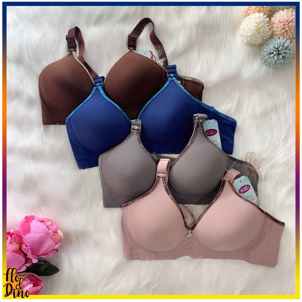 Bra Wanita Tanpa Kawat BH Piaoli polos pori