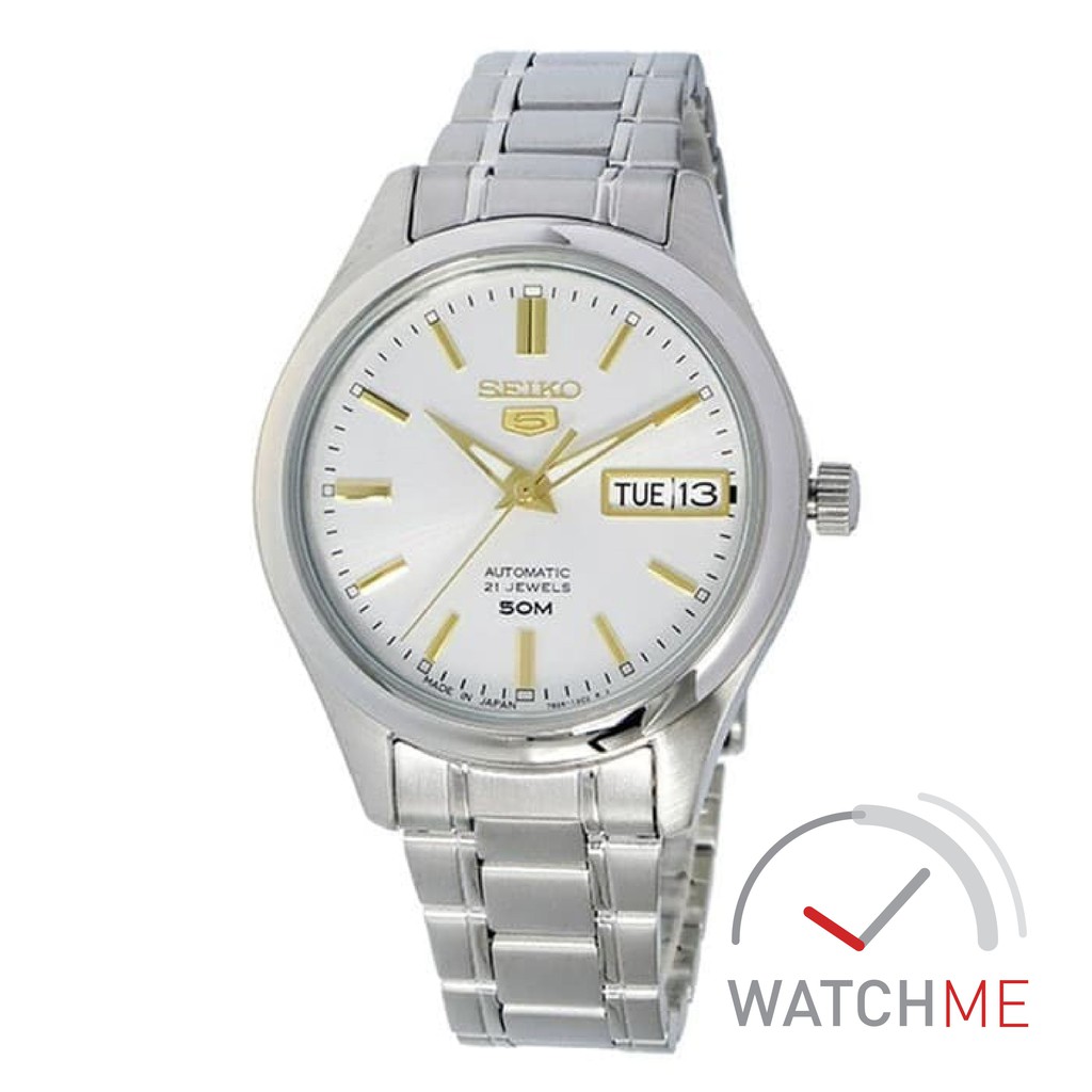 Jam Tangan Seiko 5 SNK885K1 Automatic White Dial 50m Stainless Steel Original Bergaransi