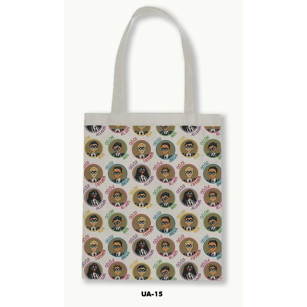 TOTE BAG BLACU MOTIF - UMBRELLA ACADEMY .02