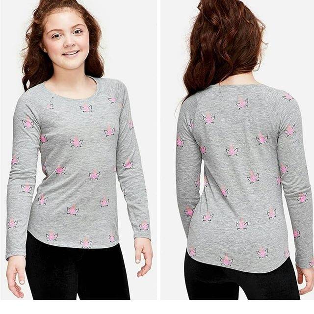 Baju Kaos Lengan Panjang Anak Cewek Justice