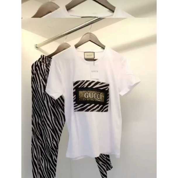 atasan celana baju kaos gucci