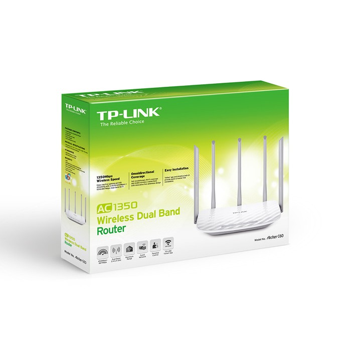 "Tp-Link Archer C60 AC1350 Wireless Dual Band Router"