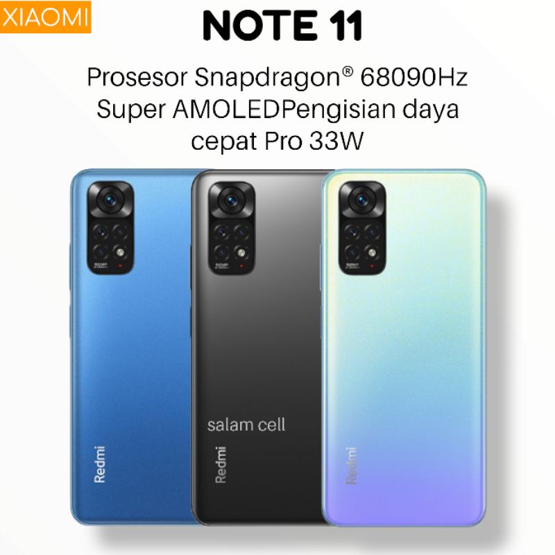 Redmi NOTE 11 RAM 6/128GB Baterai 5.000MaH Fast Charging Original Garansi Resmi