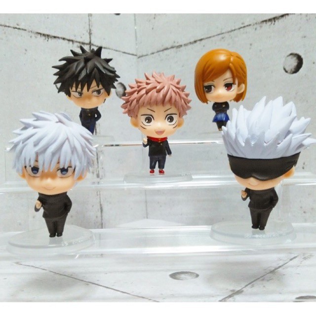 Figure Anime Jujutsu Kaisen set 5 pcs Itadori Gojo Satoru Megumi