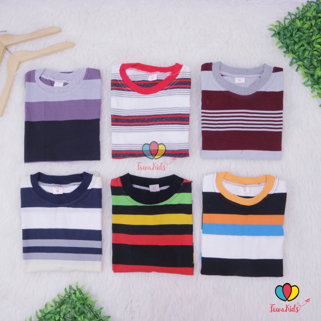 Kaos Salur size Bayi - 12 Tahun / Kaos Salur Anak Laki Perempuan Baju  Lengan Pendek Adem Murah