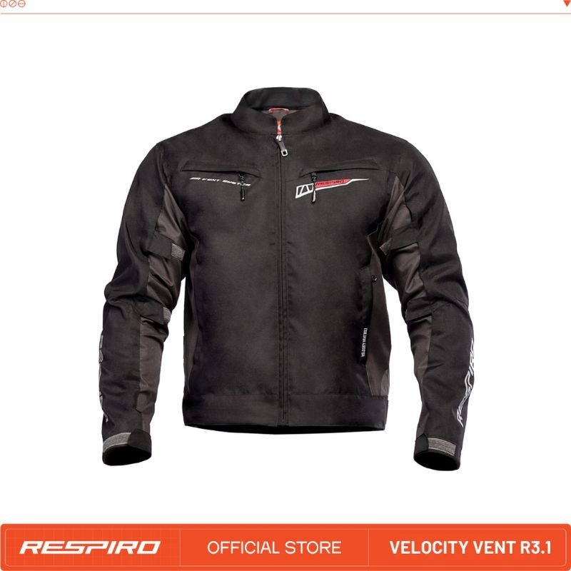 JAKET MOTOR PRIA RESPIRO VELOCITY VENT R3 SIRKULASI UDARA DENGAN PELINDUNG PROTECTOR PENGENDARA