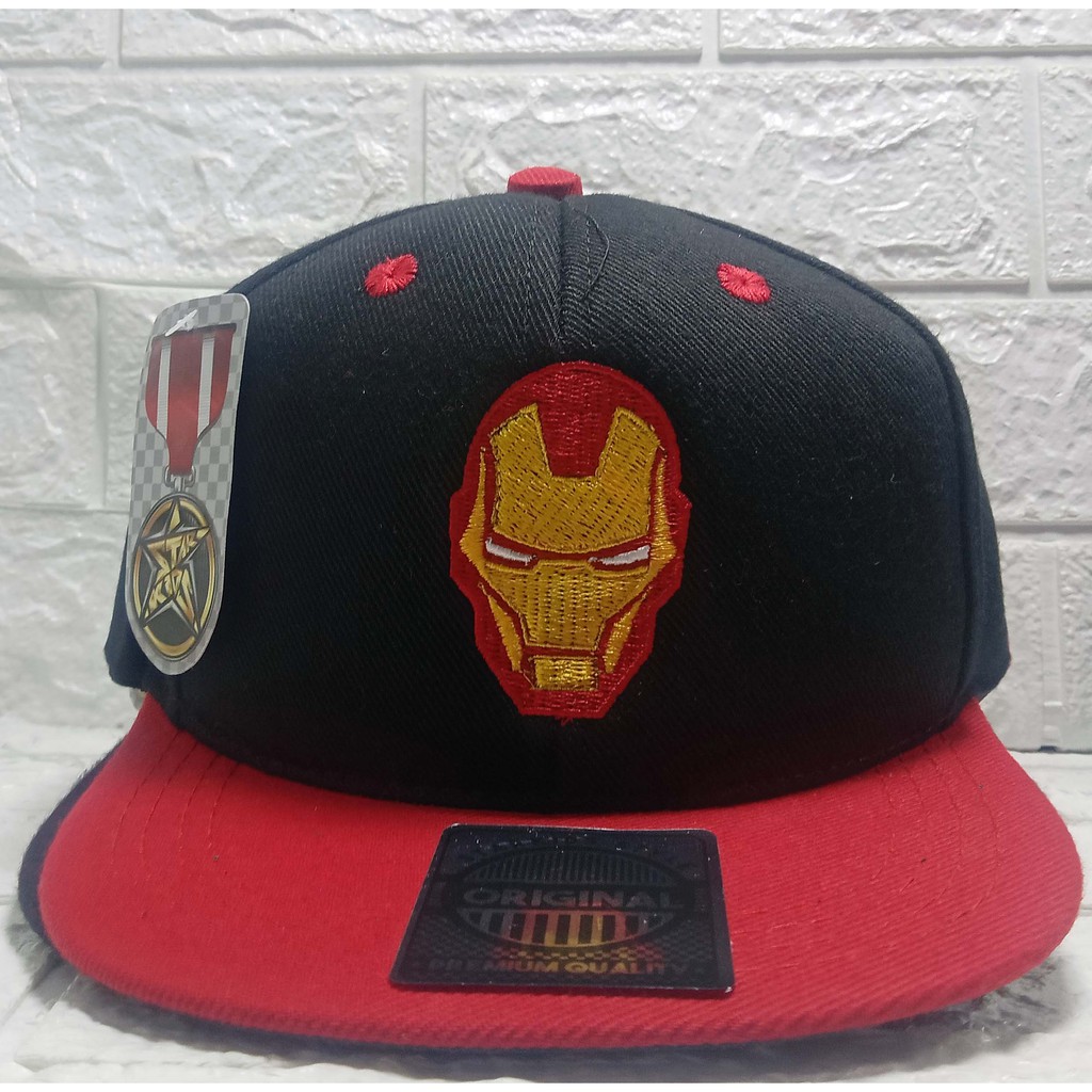 TOPI ANAK SNAPBACK HIP-HOP USIA 4-8 TAHUNAN-Ironman Htm