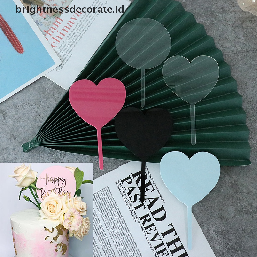 Topper Kue Desain Happy Birthday Bahan Akrilik Untuk Dekorasi
