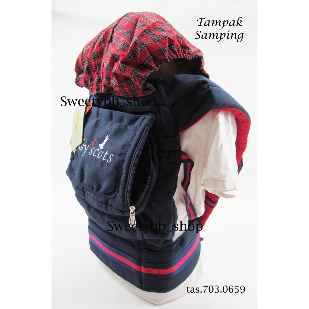 gendongan bayi depan topi baby scots sabuk pinggang / baby carrier 4 in 1