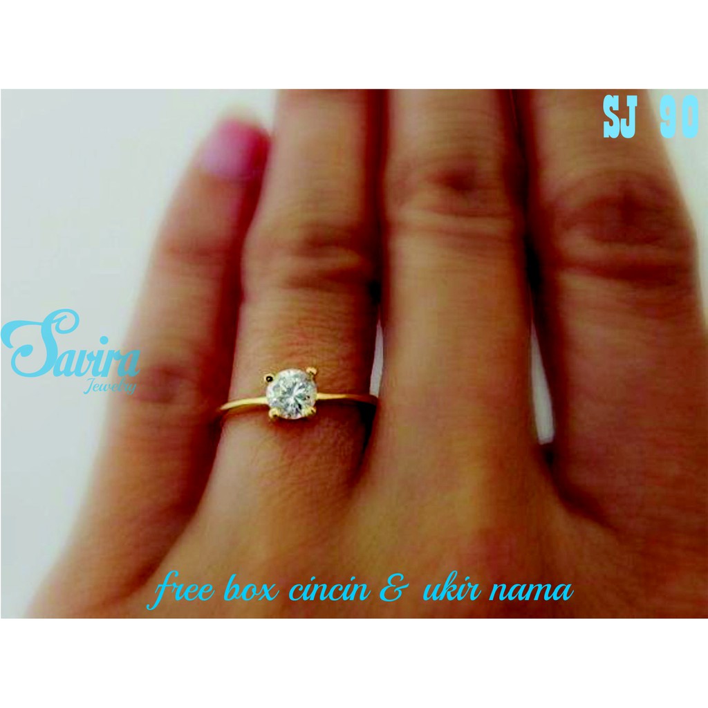 Cincin kawin cincin nikah tunangan palladium platinum perak SJ 90