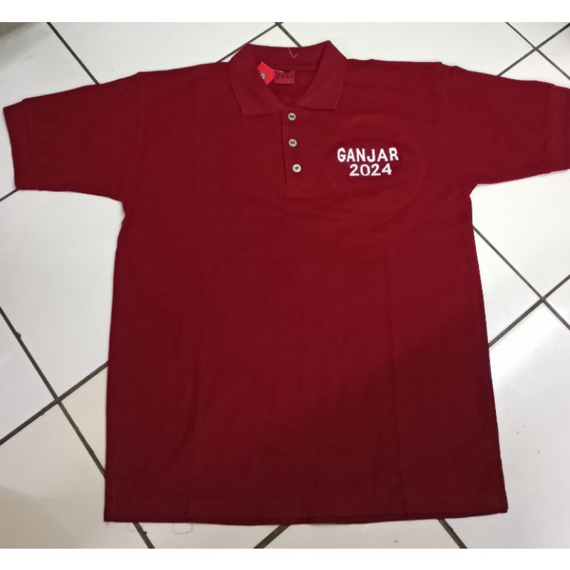 kaos polo kerah Ganjar Pranowo / kaos kerah polo katun Ganjar Pranowo