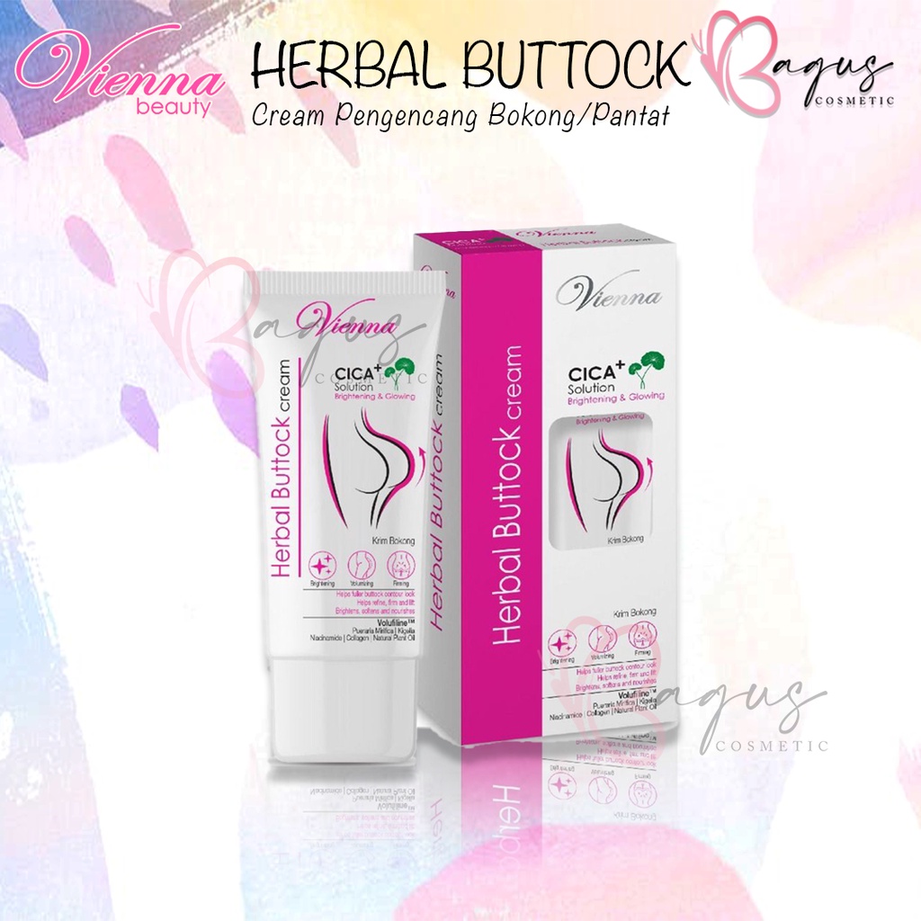 ⭐BAGUS⭐ VIENNA Herbal Buttock Cream 80ml | Cica+ Solution Krim Pengencang Bokong Pantat Mengencangkan