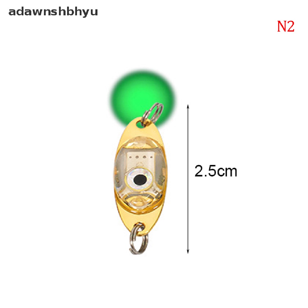 [adawnshbhyu] Lampu Flash Ikan Pemikat Pancing LED Blink Fishing Tackle Metal Spoon Lure Light