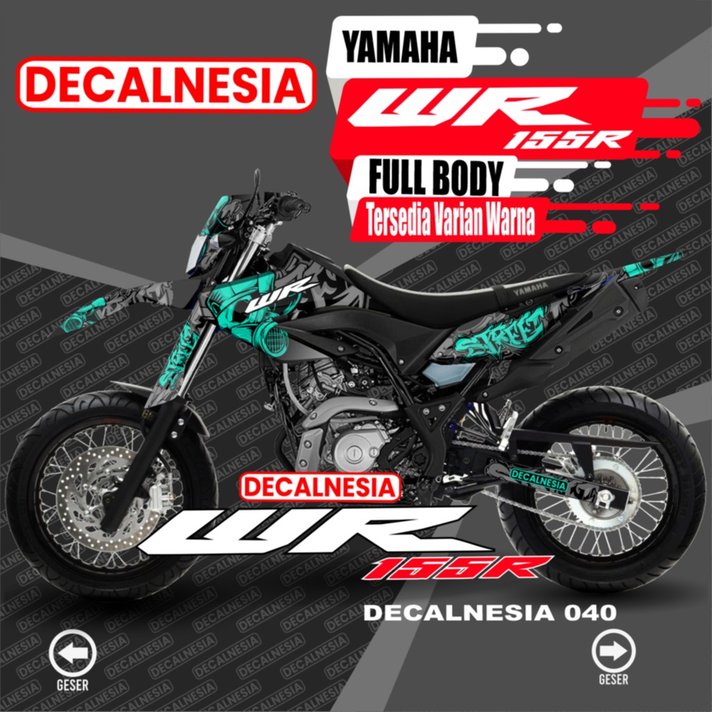 Decal Stiker WR155 Full Body Variasi Decal WR Supermoto Aksesoris Sticker Dekal Motor WR 155 R