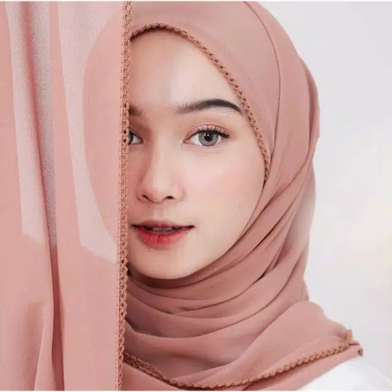 Hijab muslimah pashmina picot perempuan muslimah