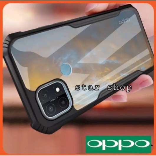 Case oppo A15 Clear Transparent Shockproof Rugger Cover - LIST BLACK