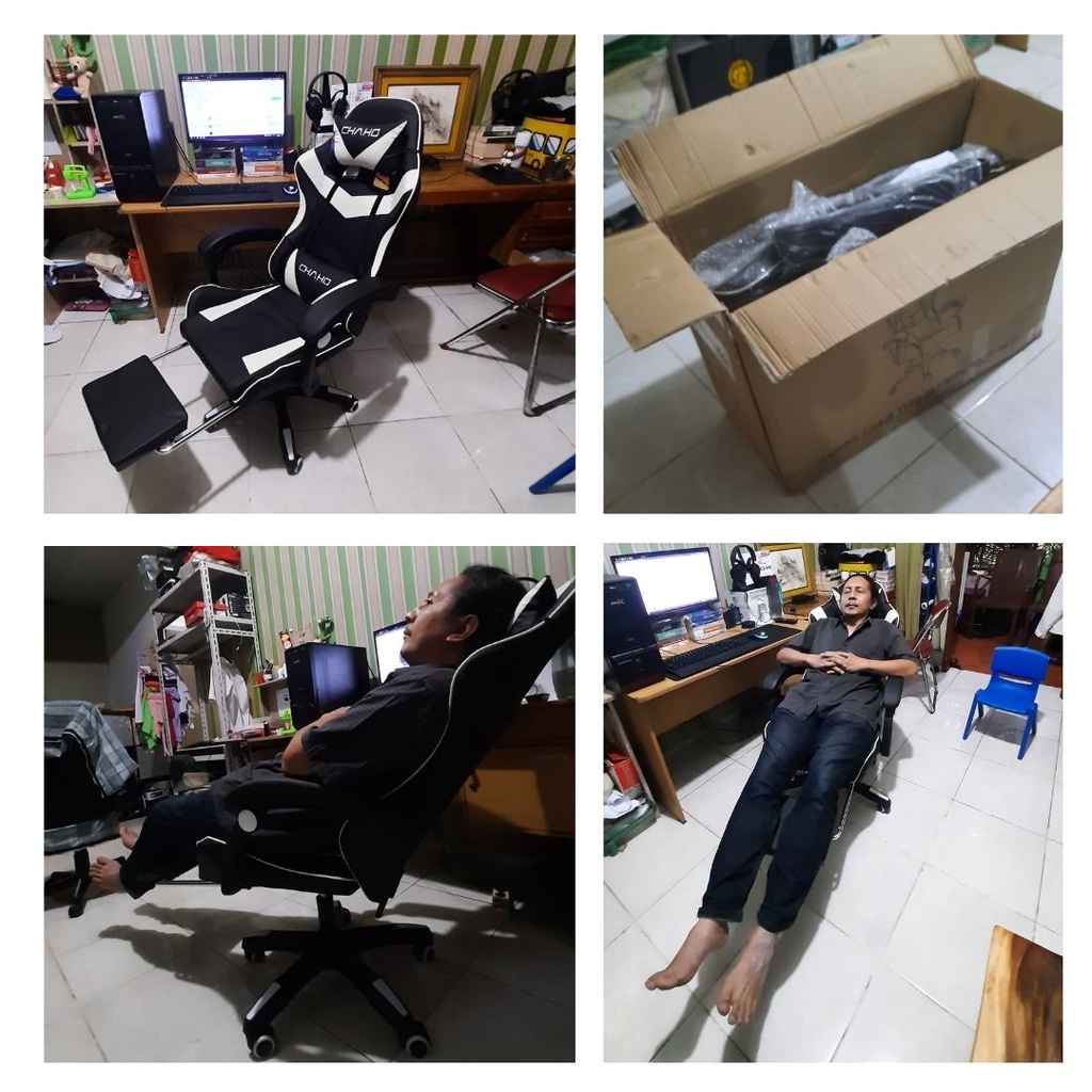 Kursi Komputer Gamer Import Computer Chair Gaming Sandaran Kaki &amp; Pijat 114136