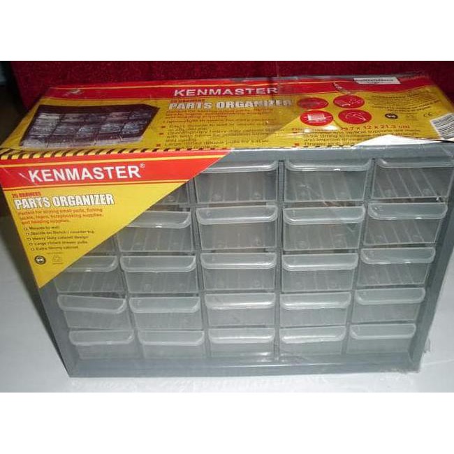 Promo Rak Komponen 25 Slot / Kotak Spare Part / Rak Susun Kenmaster