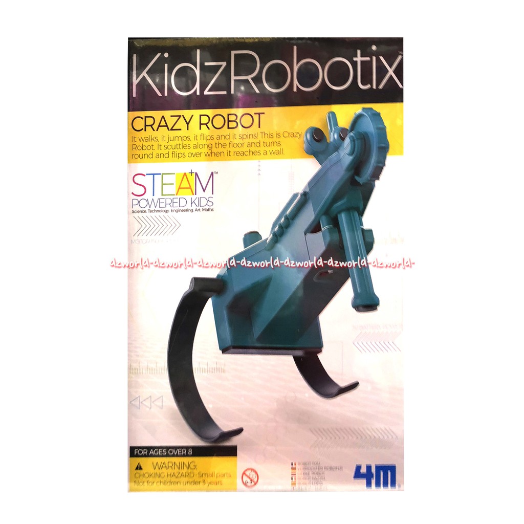Kidzrobotix Crazy Robot 4M Mainan Robot Membuat Kreasi Robbot Kidz Robotix CrazyiRobot 4M Mainan Robot Robotix Crazyrobot Kit Kidz