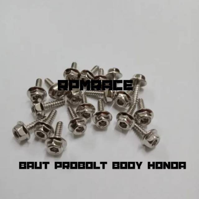 Sekrup Baut Probolt Body Chrome Crom 20 biji Honda Matic Beat Vario Scoopy Pcx Dll