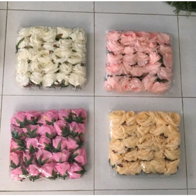 Kelopak Bunga Kepala Mawar Artificial Bunga Plastik