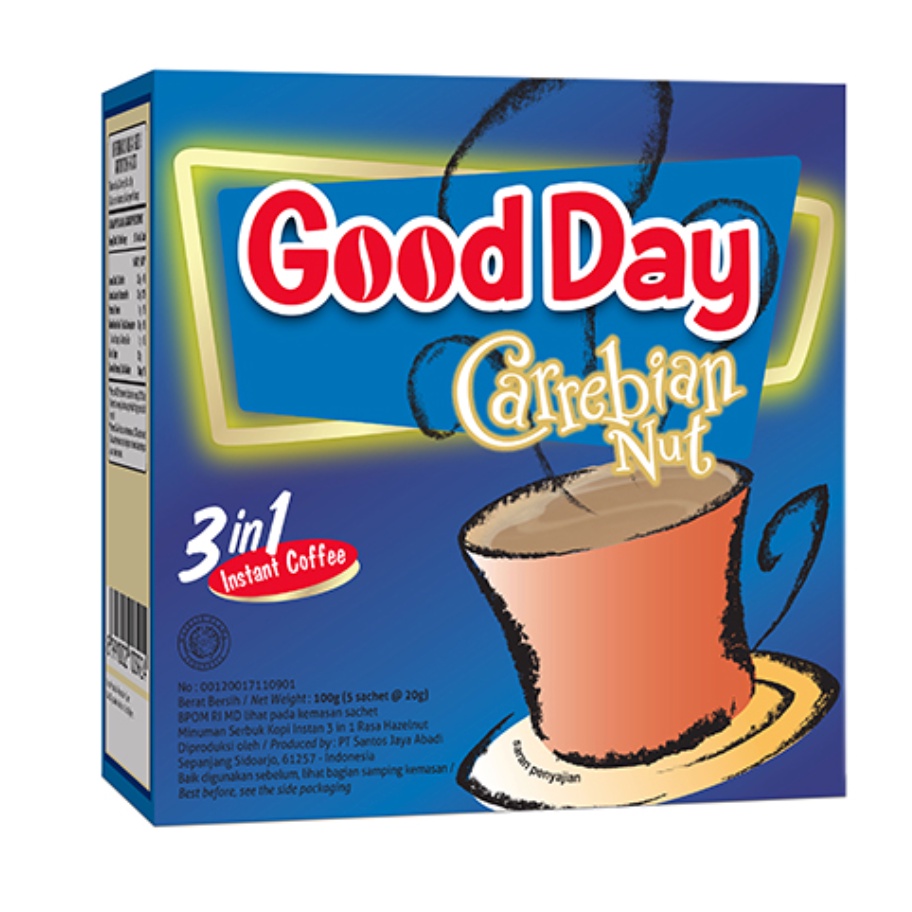 

GOOD DAY 3 IN 1 CAREBIANUT BOX 5X20GR
