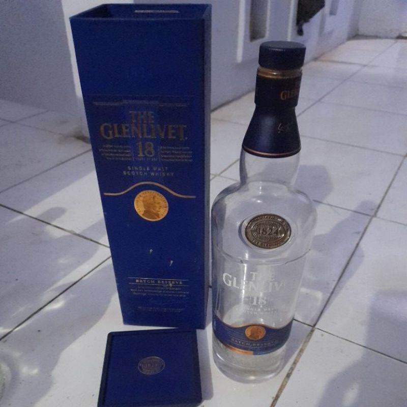 BOTOL KOSONG GLENLIVET FREE ONGKIR