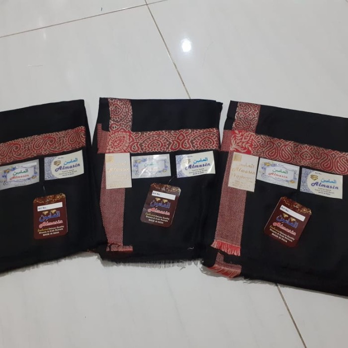 Sorban panjang kashmiri shawl hitam (F3M2) Hijab sorban segiempat Sorban haji Sorban panjang Sorban 