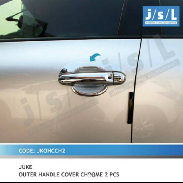 Outer mangkok pintu depan Nissan Juke 2 pcs chrome jsl