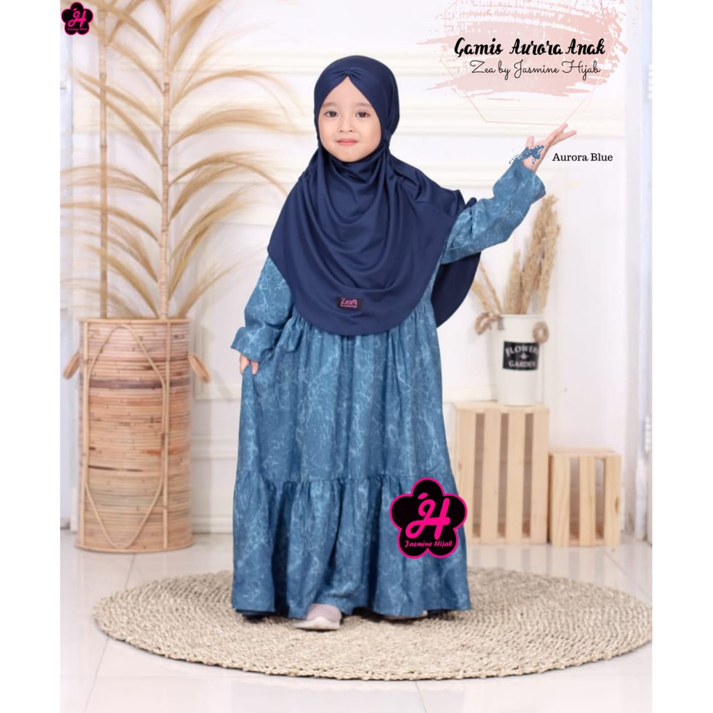 Gamis Couple Terbaru 2025 AURORA by jasmine hijab (BLUE)