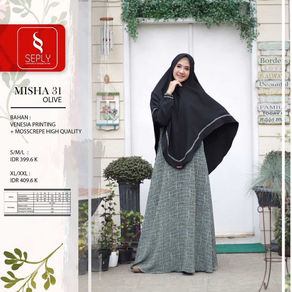 GAMIS TERBARU 2021 SEPLY MISHA 31 OLIVE
