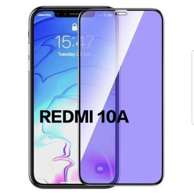 TEMPERED GLASS/ANTI GORES BLUE TG FULL REDMI 10A