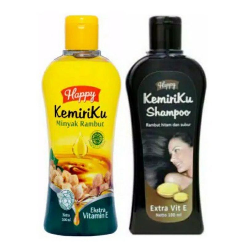 COD GRATIS Paket Shampo dan Minyak Kemiri asli penumbuh dan Penghitam rambut isi 2 botol