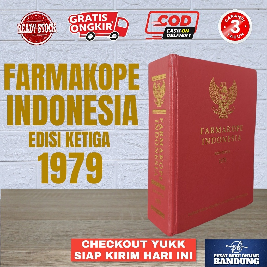 ORIGINAL FARMAKOPE EDISI 3 HARD COVER BUKU FARMASI DASAR FARMAKOPE 3 ISO FORMULARIUM NASIONAL ILMU M