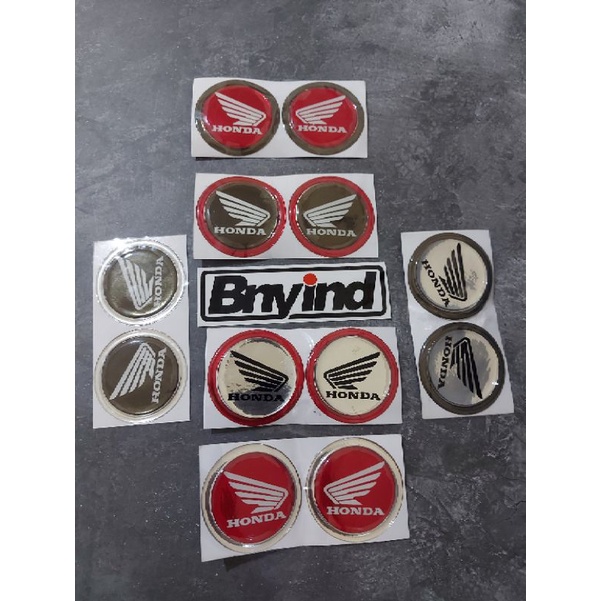 STICKER EMBLEM HONDA SAYAP BULAT TIMBUL