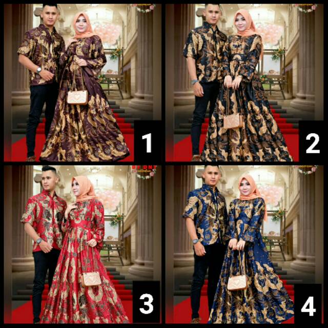 COUPLE GAMIS SEMI SUTRA BATIK