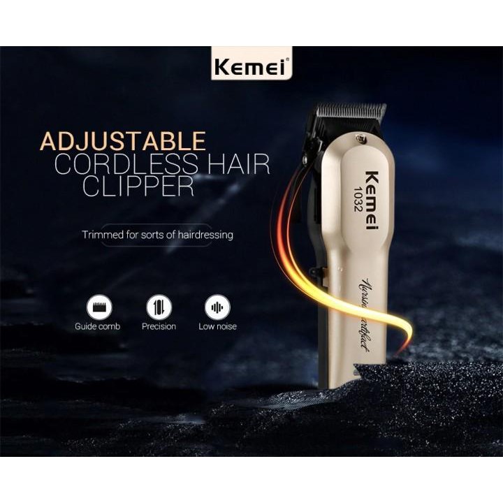 Kemei KM-1032 Rechargable Adjustable Cordless Electric Hair Beard Trimmer Clipper