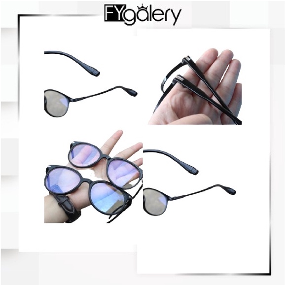FYGALERY K200 Kacamata Frame Lensa Transparan Anti Radiasi Unisex Glasses Murah