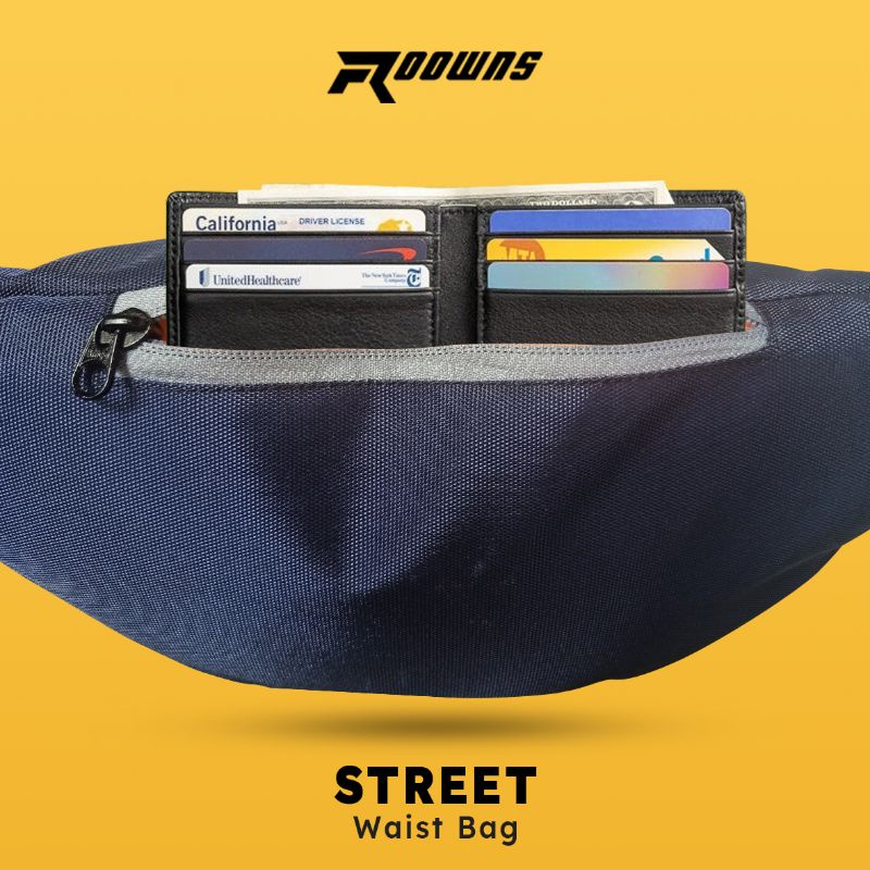 Tas Selempang Waistbag Tas Pinggang Bahu Pria Roowns Street Ab
