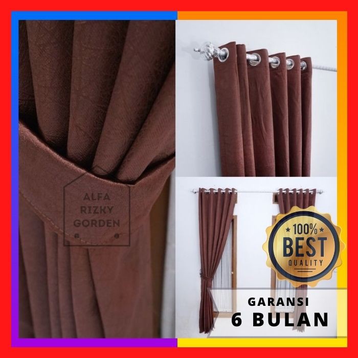 Gorden Blackout Gordeng Jendela Gorden Blackout Import Dekorasi Ruang Tamu Hordeng Jendela Polos Hor