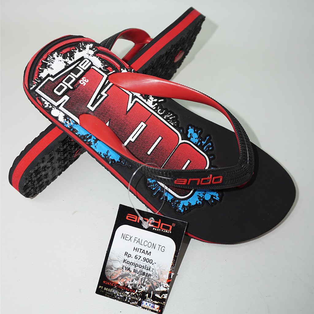 Sandal Jepit Anak Ando New Falcon Tg Hitam