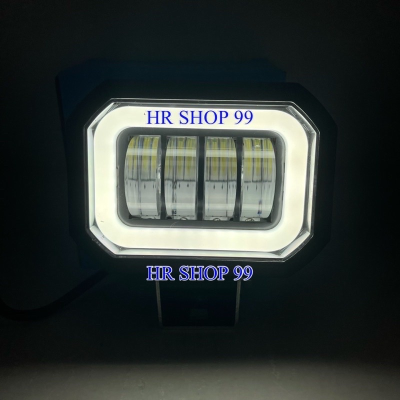 Lampu tembak sorot LED CWL 4 mata lensa 6D 80watt HJG cree angel eye Kotak