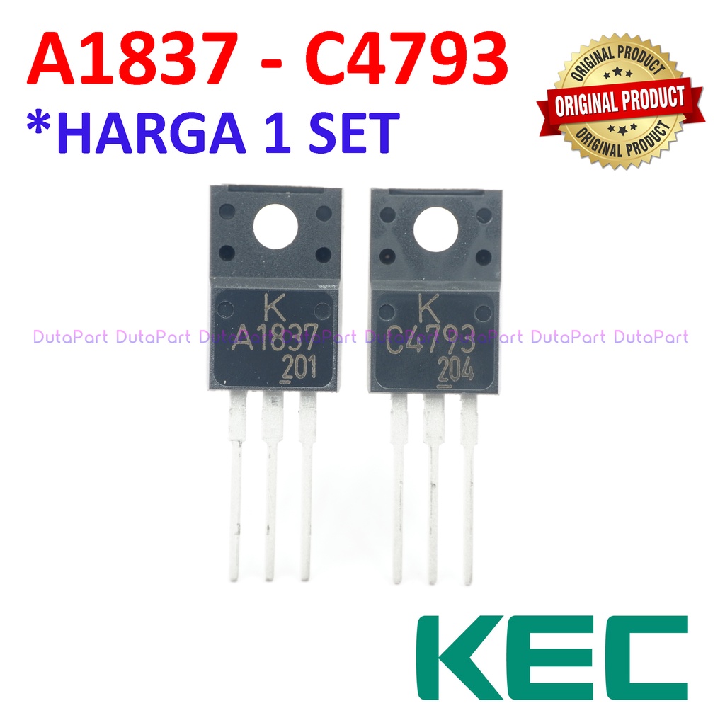 A1837 C4793 ORIGINAL KEC KOREA Transistor Harga Per SET A 1837 C 4793