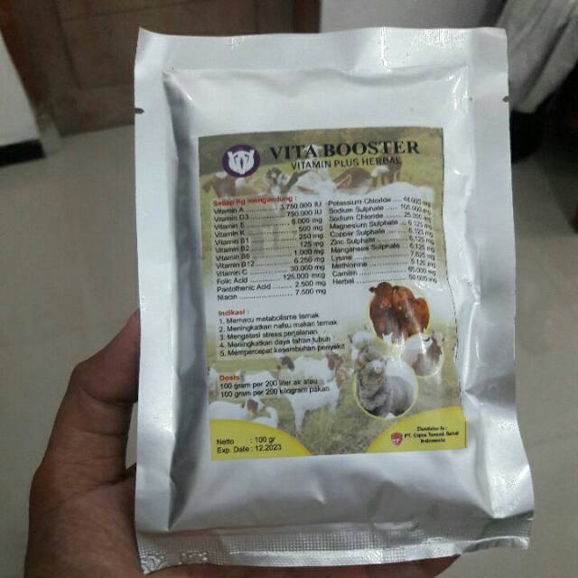 Vita Booster, Vitamin Plus Herbal Sapi, Domba, Kambing.