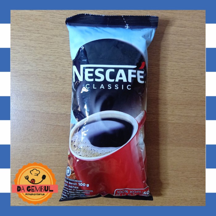 

vf0100f Nescafe Classic Bag 100G 100% Kopi Robusta Ds20X11