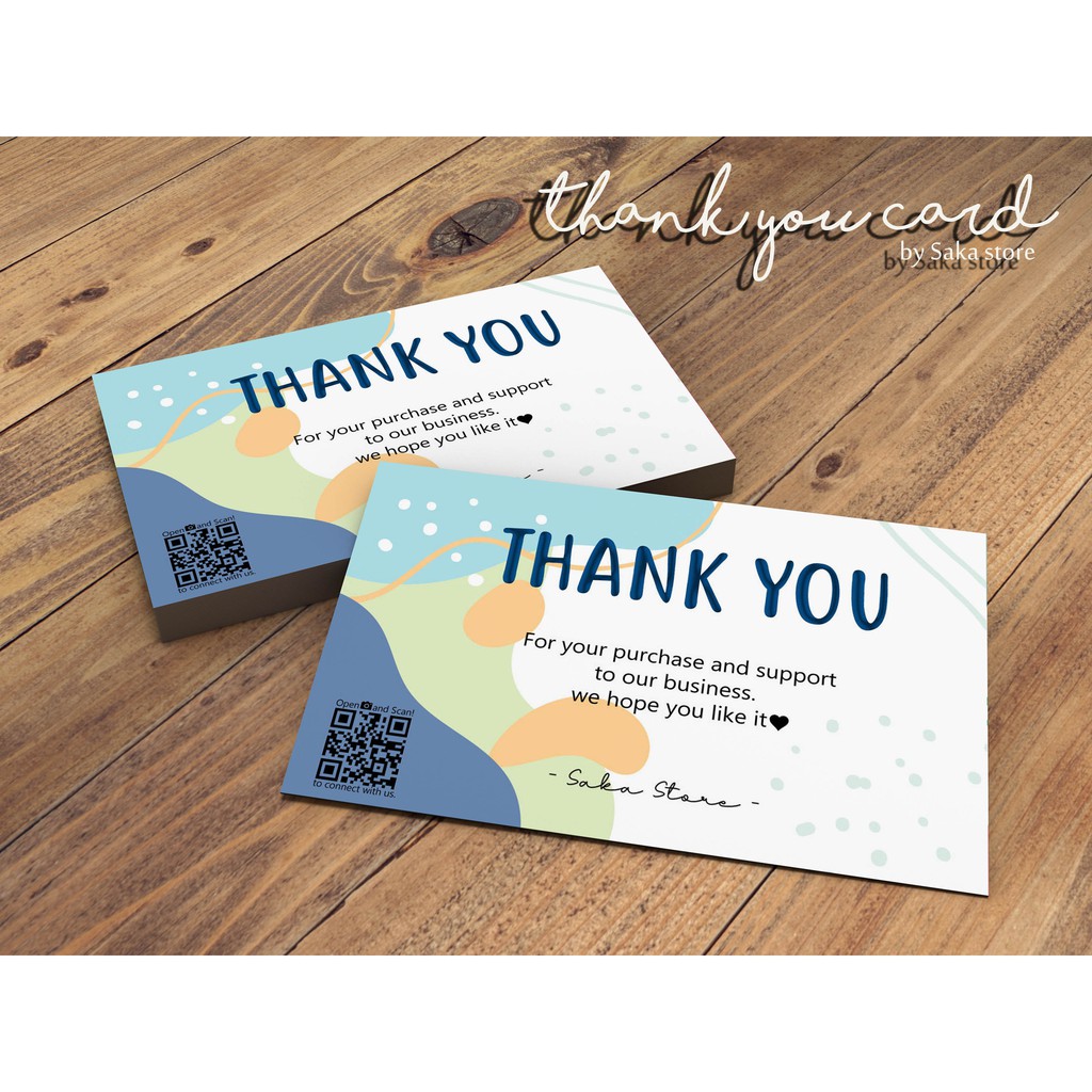kartu ucapan terimakasih online shop custom thank you