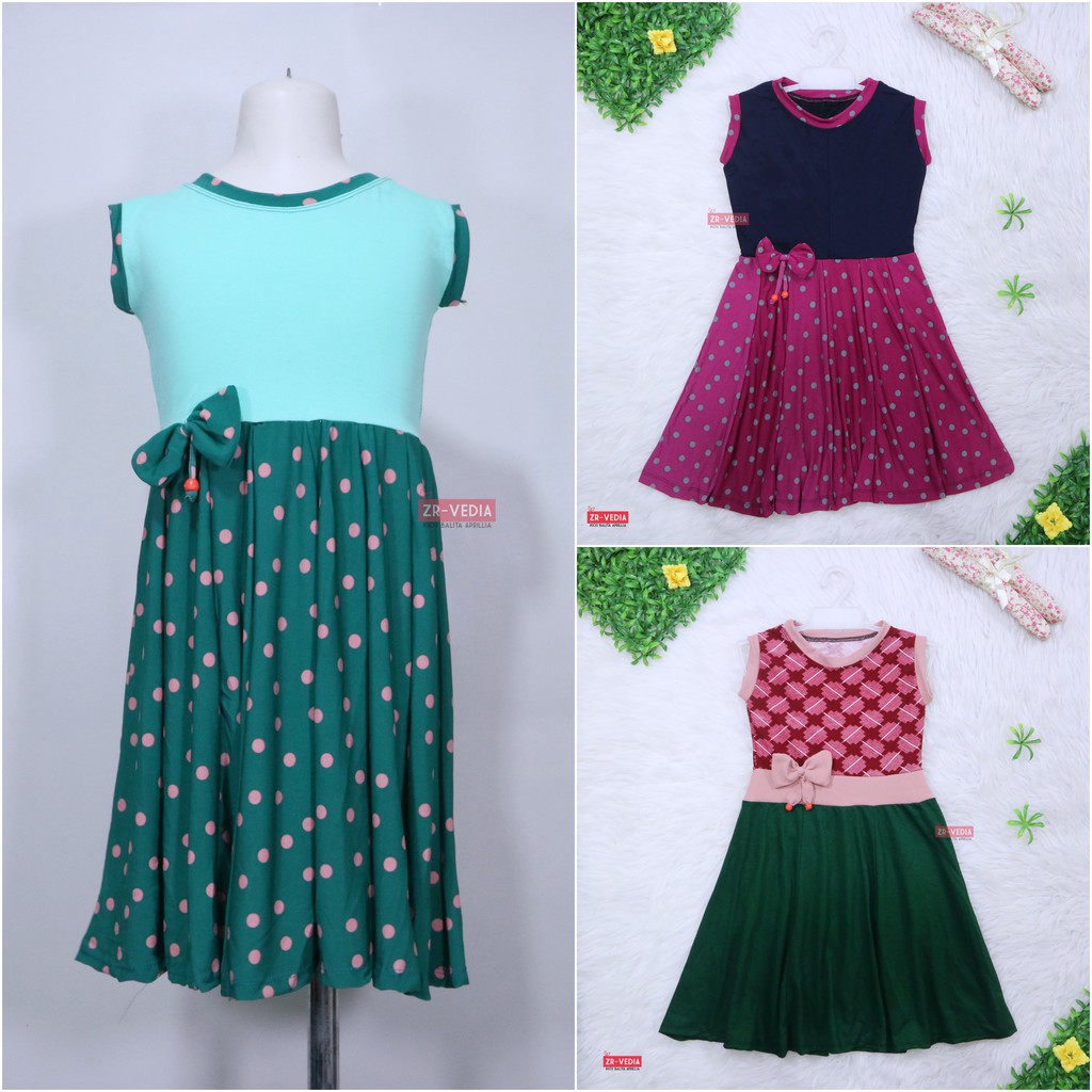 Dress Lala Uk 8-9 Th / Dress Anak Perempuan Baju Dres Pesta Motif Random Anak Perempuan Murah