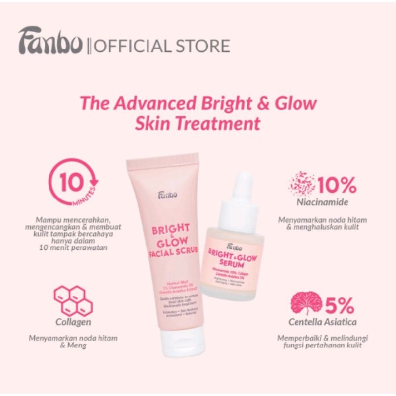 Fanbo Skin Goals Acne Rescue Club / Skin Goal Bright &amp; Glow Club ( Paket / Serum )