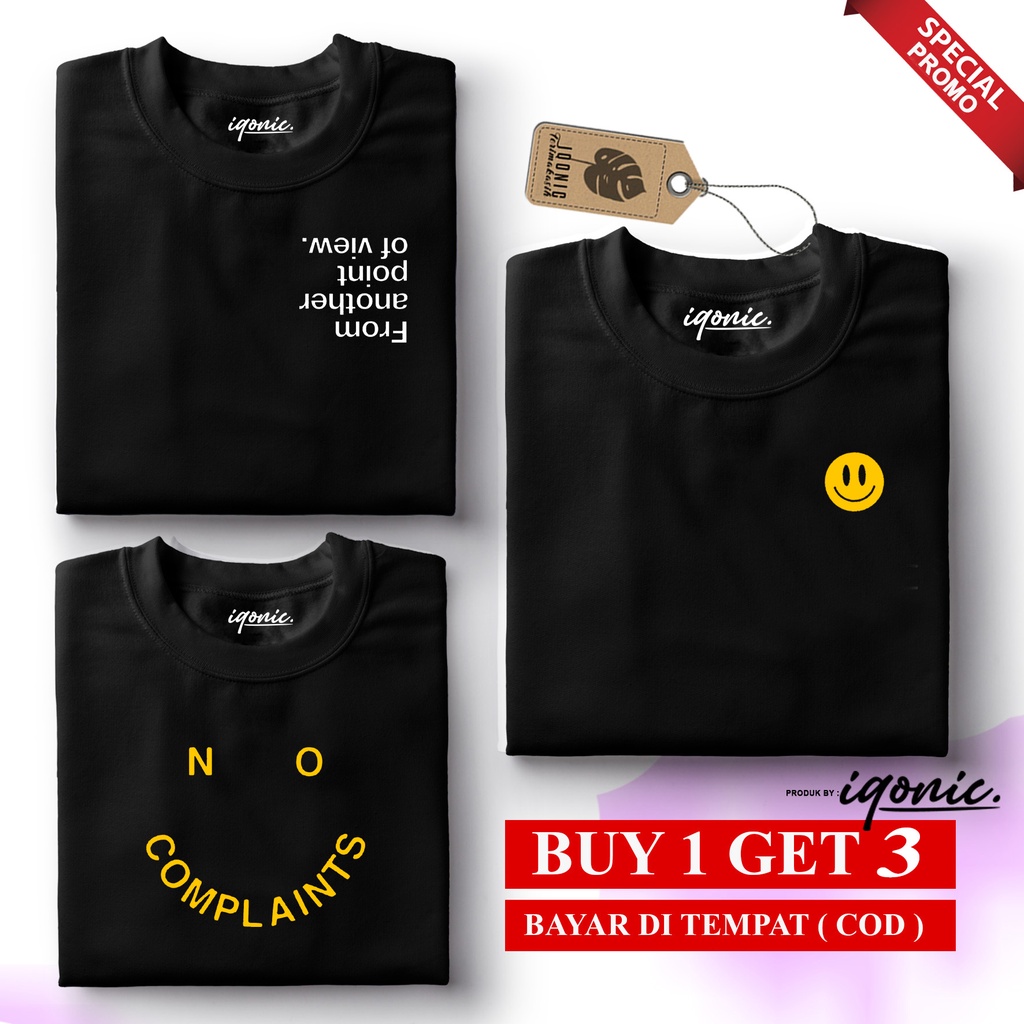 BUY 1 OR 3 PCS ( PROMO COD ) BROTHER STORE / Kaos Distro100% Catoon Combed 30s / NO COMPLAIN SMILE