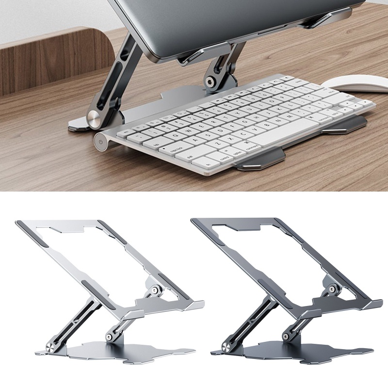 Vivi Tinggi Adjustable Laptop Holder Aluminium Lipat Pengangkat Berdiri Untuk Tablet Desktop Notebook Cooling Stand Untuk 10-17